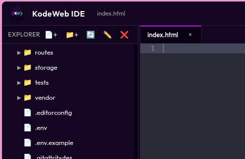 KodeWeb IDE KodeWeb IDE